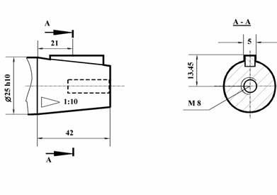 Размеры входного вала редуктора червячного Ч-80